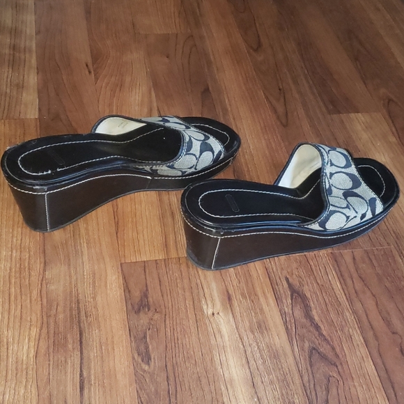 Coach Leather Wedge Heels - Picture 4 of 8